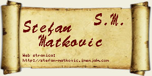 Stefan Matković vizit kartica